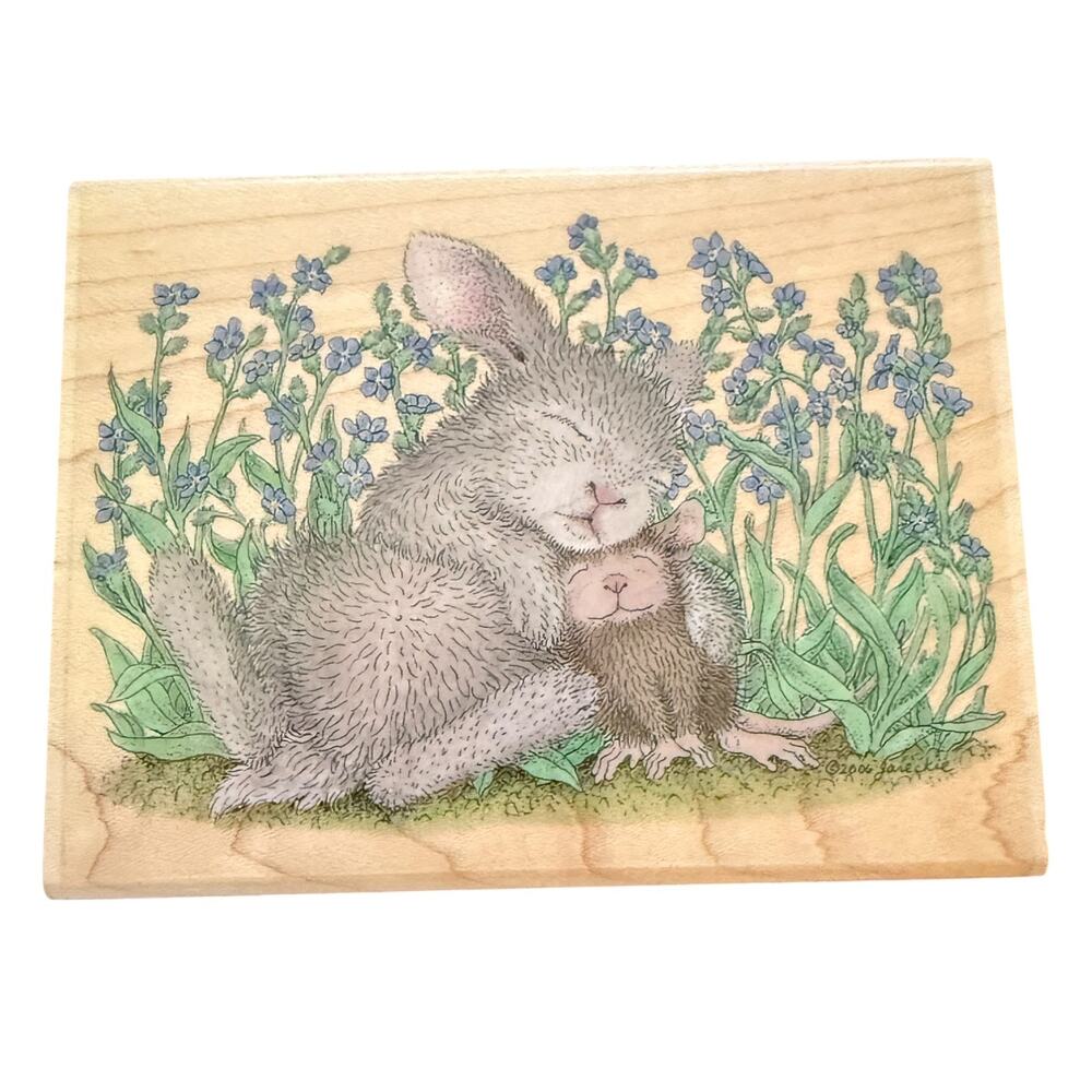 Stampabilities House Mouse Snuggle Bunny 2006 Friend Muzzy Large Rubber Stamp